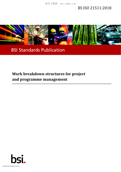 BS ISO 21511-2018  Work breakdown structures for project and programme management