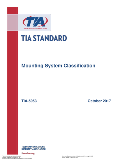 TIA 5053-2017  Mounting System Classification