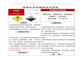 常见的危险化学品物质安全告知牌doc